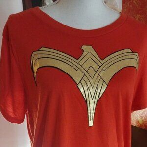 WW84 Movie Logo Sz 2XL DC Comics Red Gold WONDER WOMAN 1984 T-shirt